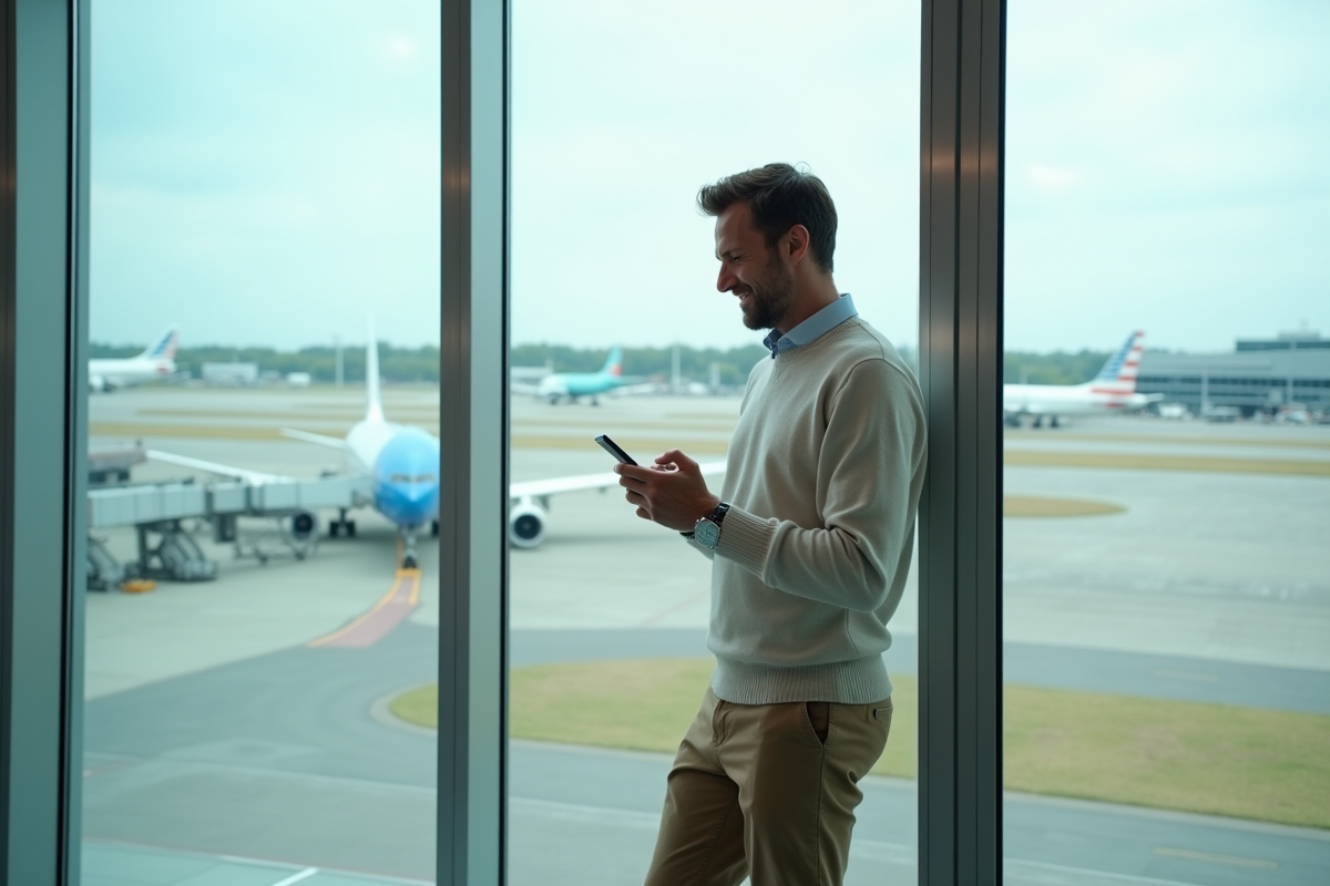 Homme regardant par la fenêtre d