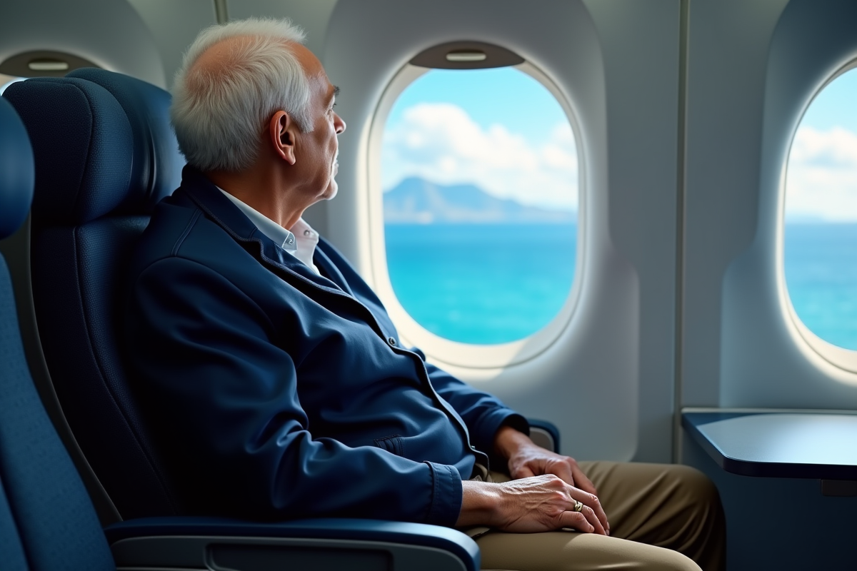 Homme âgé regardant l