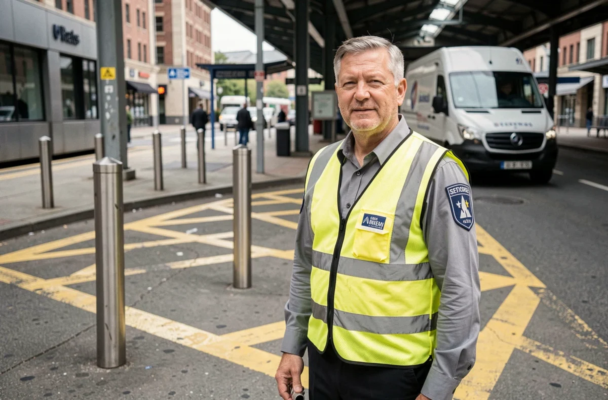 Agent de gare supervisant la zone de déchargement des bagages à Lille Flandres